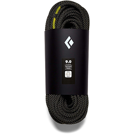 Black Diamond 9.0 Static Rope, Black/Yellow, 65m, BD32311293000651