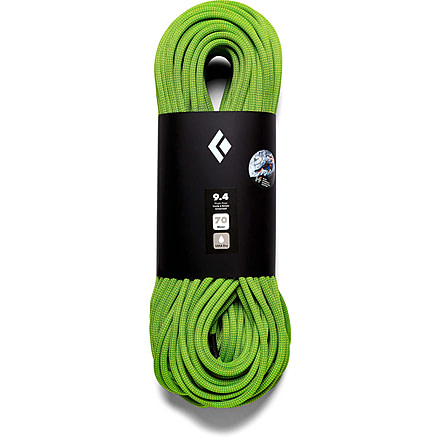 Black Diamond 9.4 Dry Honnold E Rope, Green/Yellow, 70m, BD32311693160701