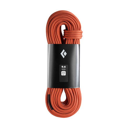 Black Diamond 9.6 Rope - 80M, Dual Red Orange, 80 BD323030DURO0801