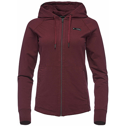 Black Diamond Basis Full Zip Hoodie - Womens, Bordeaux, Medium, AP7523016018MED1
