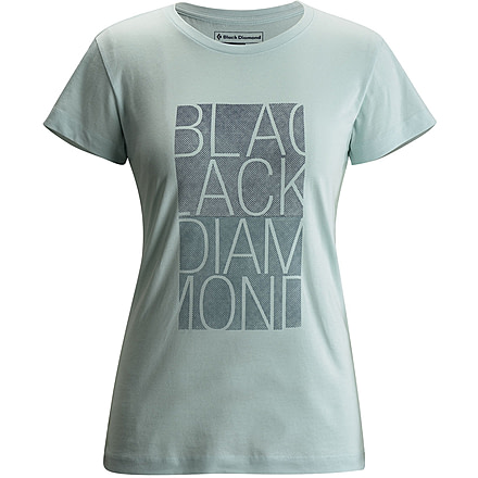 Black Diamond BD Block Short Sleeve Tee - Womens, Glacial Blue, Extra Small, APEDX0449XSM1