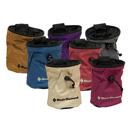 Black Diamond Chalk Bag with Zippered Pocket - Assorted