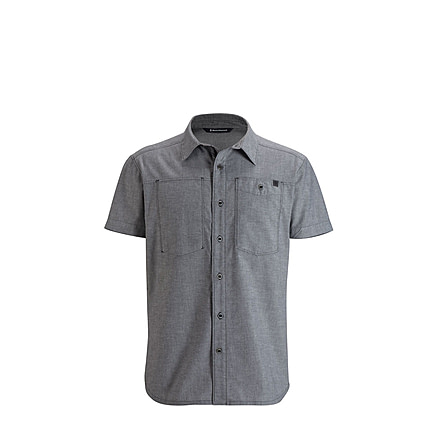 Black Diamond Chambray Modernist Short Sleeve Shirt - Men's, Slate, Extra Large APG36R020XLG1