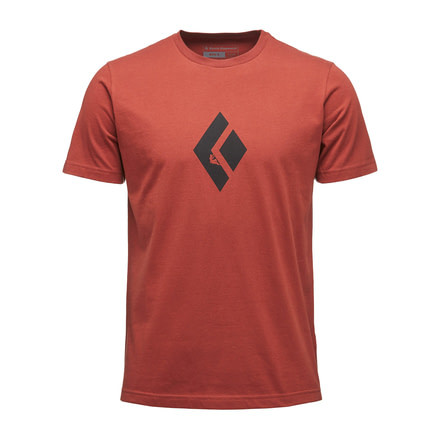 Black Diamond Climb Icon Logo Mens Short Sleeve Tee Shirt, Brick, Small, APM3QN605SML1