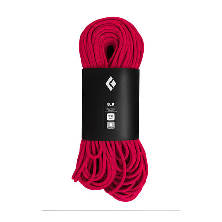Black Diamond Climbing 8.9 mm Dry Rope, Ultra Pink, 70m, BD323017ULPK0701