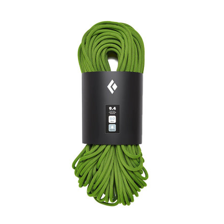 Black Diamond Climbing 9.4 mm Dry Rope, Envy Green, 60m, BD323022ENGR0601