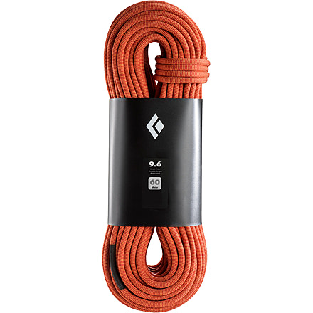 Black Diamond Climbing 9.6 mm Rope-Dual Red Orange-60 m