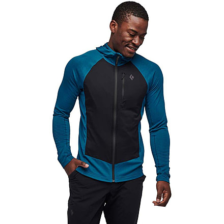Black Diamond Coefficient LT Hybrid Hoody - Mens, Kingfisher/Black, Large, AP7440519038LRG1