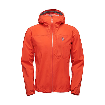 Black Diamond FineLine Stretch Mens Rain Jackets, Picante, Large, APH3JN813LRG1