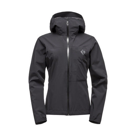 Black Diamond FineLineStretch Womens Rain Shell Jacket, Black, 2XS, APG3E8015XXS1