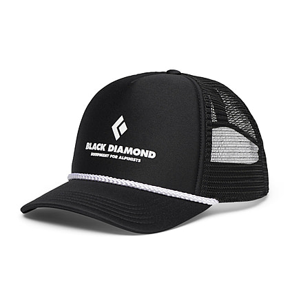 Black Diamond Flat Bill Trucker Hat, Black/Black Eqpmnt for Alpnst, One Size, AP7230499591ALL1