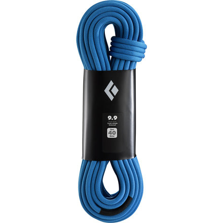 Black Diamond Gym 9.9mm Climbing Rope, Dual Blue, 40m, BD323040DUBL0401