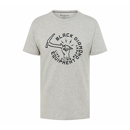 Black Diamond Hammered Tee - Mens, Nickel/Heather, Large, AP7300451015LRG1