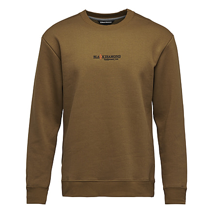 Black Diamond Heritage Wordmark Crewneck - Mens, Dark Curry, Small, AP7524437001SML1