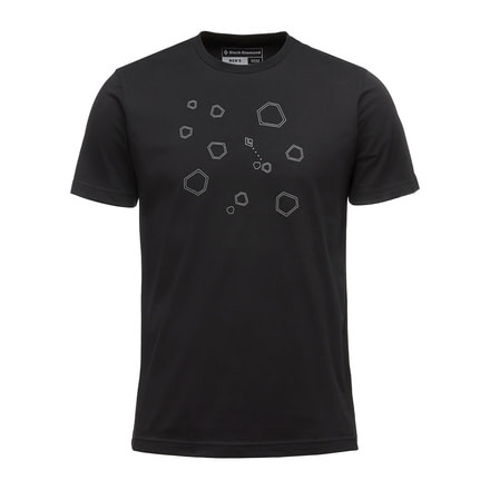 Black Diamond Hexteroid Logo Mens Short Sleeve Tee Shirt, Black, Extra Large, APU49Y015XLG1