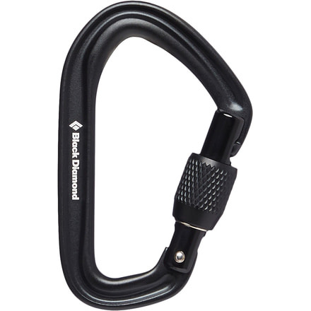 Black Diamond Hotforge Screwgate Carabiner, Black, BD2101610002ALL1