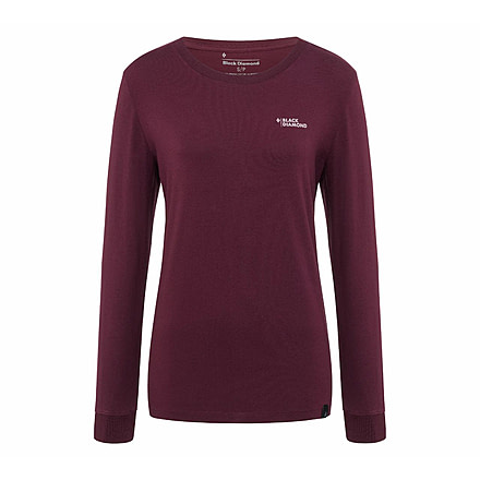 Black Diamond LS Forest Diamond Tee - Womens, Bordeaux, Medium, AP7300606018MED1
