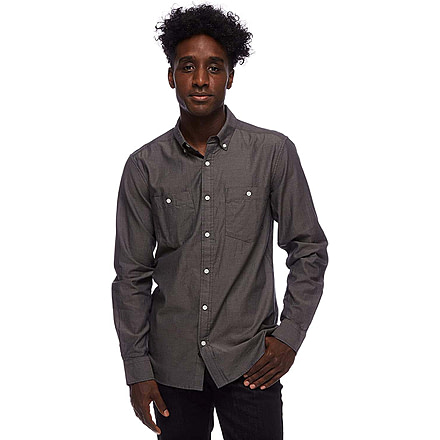 Black Diamond Solution LS Shirt - Men's, Extra Large, Ash, AP7530019006XLG1