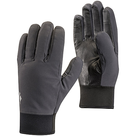 Black Diamond Midweight Softshell Gloves, Smoke, Extra Small, BD8017490006XSM1