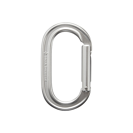 Black Diamond Oval Keylock Carabiner, Polished, One Size, BD2101630013ALL1