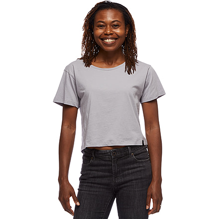 Black Diamond Pivot Short Sleeve Tee - Womens, Pewter, Large, AP7301191016LRG1