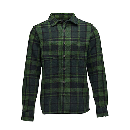 Black Diamond Project Heavy Flannel - Mens, Palm Green/Anthracite Plaid, Medium, AP7440649548MED1