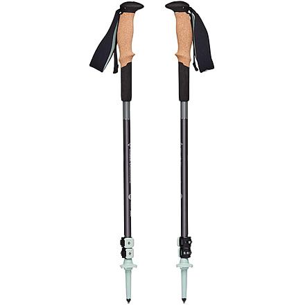 Black Diamond Pursuit Shock Trekking Poles, Steel Grey/Foam Green, Medium/Large, BD1100689481M-L1