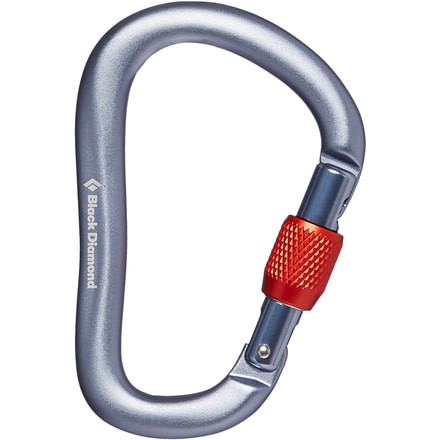 Black Diamond Rocklock Screwgate Carabiner, Gray, BD2102561003ALL1