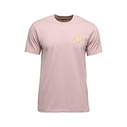 Black Diamond Shredded Short Sleeve Tee - Mens, Pale Mauve, Medium, AP7524925019MED1