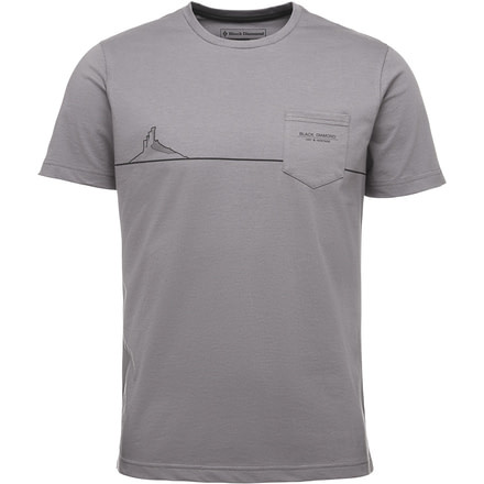 Black Diamond Tower Short Sleeve T-Shirt - Mens, Granite, Medium, APS9K6025MED1
