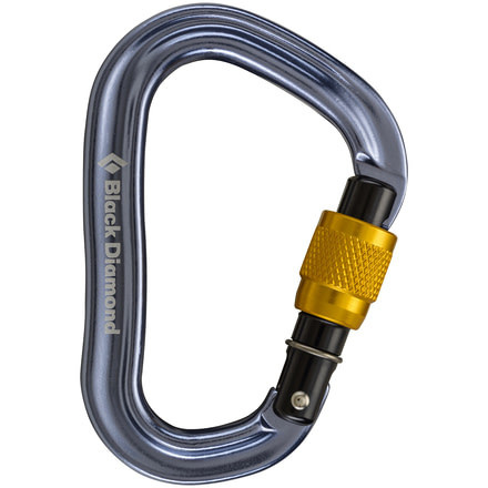 VaporLock Screwgate Carabiner-Dark Gray/Yellow