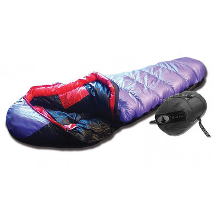 Black Pine Sports Nirvana +0 Degree Mummy Sleeping Bag, Blue, Large, 30002