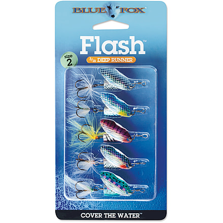 Blue Fox Flash Spinner Kit, Number 2 Blade, 3/16 oz, 5pk, WBFF2K5-1