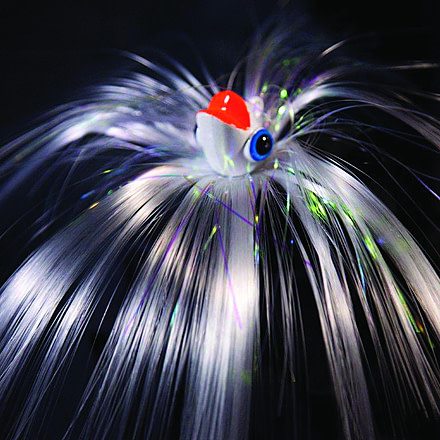 Blue Water Candy Chomper Parachute Lure, White Skirt/White Head, 4oz, 60003