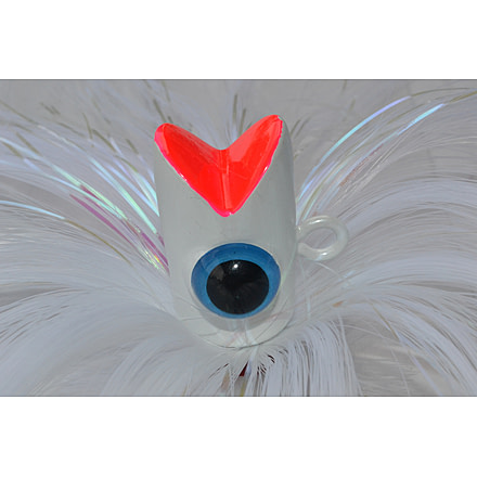 Blue Water Candy Chugger Parachute Lure, White Skirt/White Head, 5oz, 60007