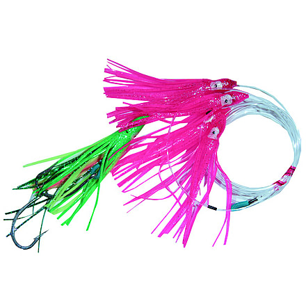 Blue Water Candy Squid Daisy Chain 4 1/4in, Pink w/Green Chaser, 92004