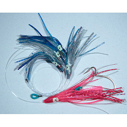 Blue Water Candy Squid Daisy Chain 6in, Blue w/Pink Chaser, 93008
