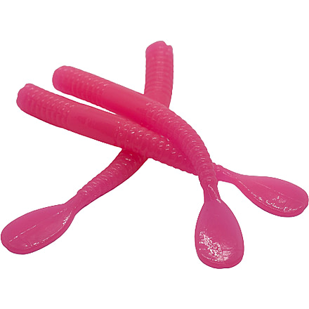 BnR Tackle Holey Worm, 8, 3.5in, Bubblegum, BG3.5