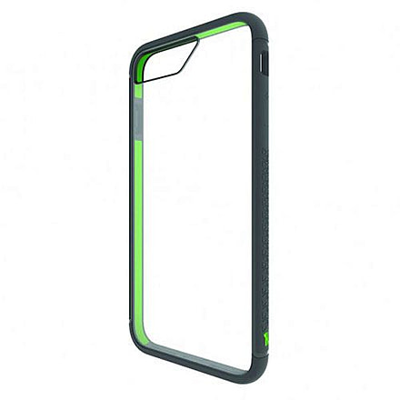 Bodyguardz Unequal iPhone 6 Plus/7 Plus Contact Case, Blk/Gr, Black/Green, Tpu/Silicone, 1 Year Mfg Warranty, BG-47902