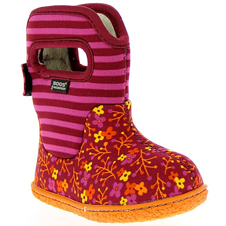 Bogs Baby Bogs Classic Flower Stripe Boot,Cranberry,Size 7 71565I-608-7