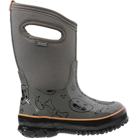 Bogs Classic Bones Rubber Boot - Kid's-Gray-1 Youth