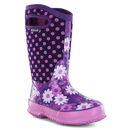 Bogs Classic Flower Dots Boot,Plum,Size 1 71436-500-1
