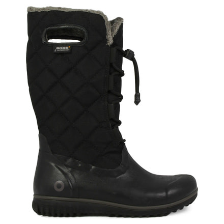 Bogs Juno Lace Tall Rubber Boot - Womens-Black-Medium-6 US