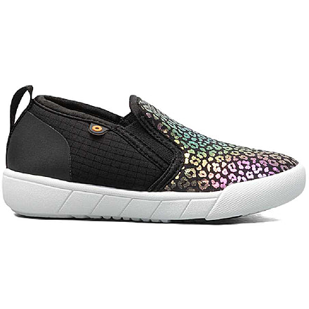 Bogs Kicker II Slip On Rainbow Leopard Shoes - Kids, Black Multi, 13, 72989K-9-13