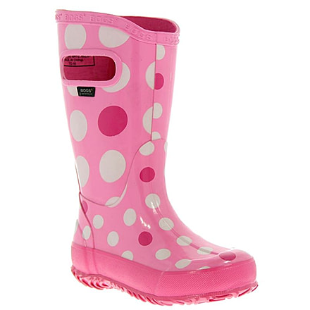 Bogs Rain Dots Boot,Pink Multi,Size 4 71452-690-4