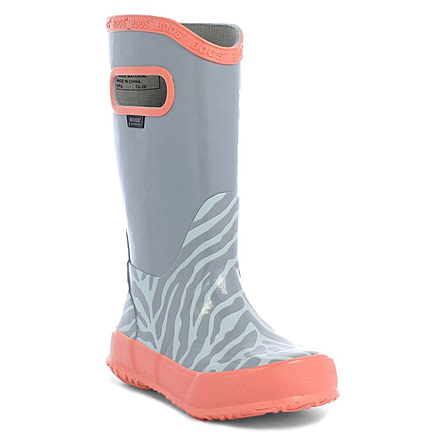 Bogs Rain Zebra Boot,Light Gray Multi,Size 4 71740-066-4