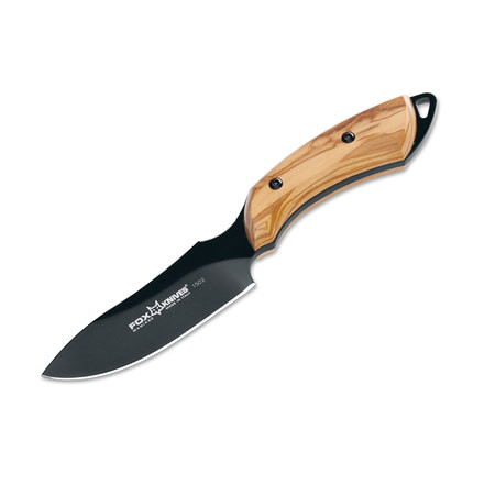 Boker 1502Ol Fox Euro Hunter Olive Fixed Blade Knife, 3.7in, N690, Olive Wood, Brown, 1502OL