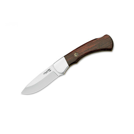 Boker 594 Fox Rosewood Fixed Blade Knife, 3in, N690, Cow Horn, Brown, 594