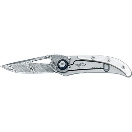 Boker Baroni Trendy Damascus Folding Knife, 2.16in, Stainless Steel, 463DMOP
