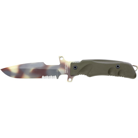 Boker Fkmd Predator I Camo Fixed Blade Knife, 5.51in, N690Co, Forprene, Olive Drab Green, FX-P3DC